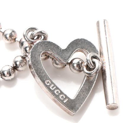 Gucci Sterling Silver Boule Heart Toggle Bracelet 6 of 6