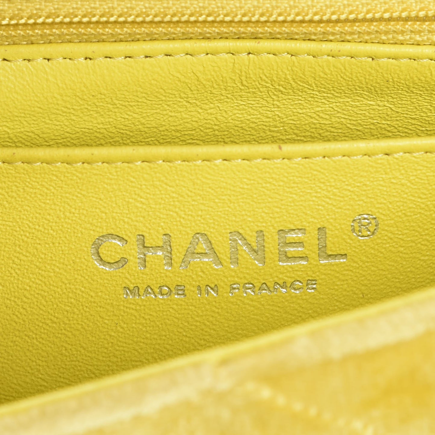 Velvet Quilted Mini Rectangular Flap Yellow
