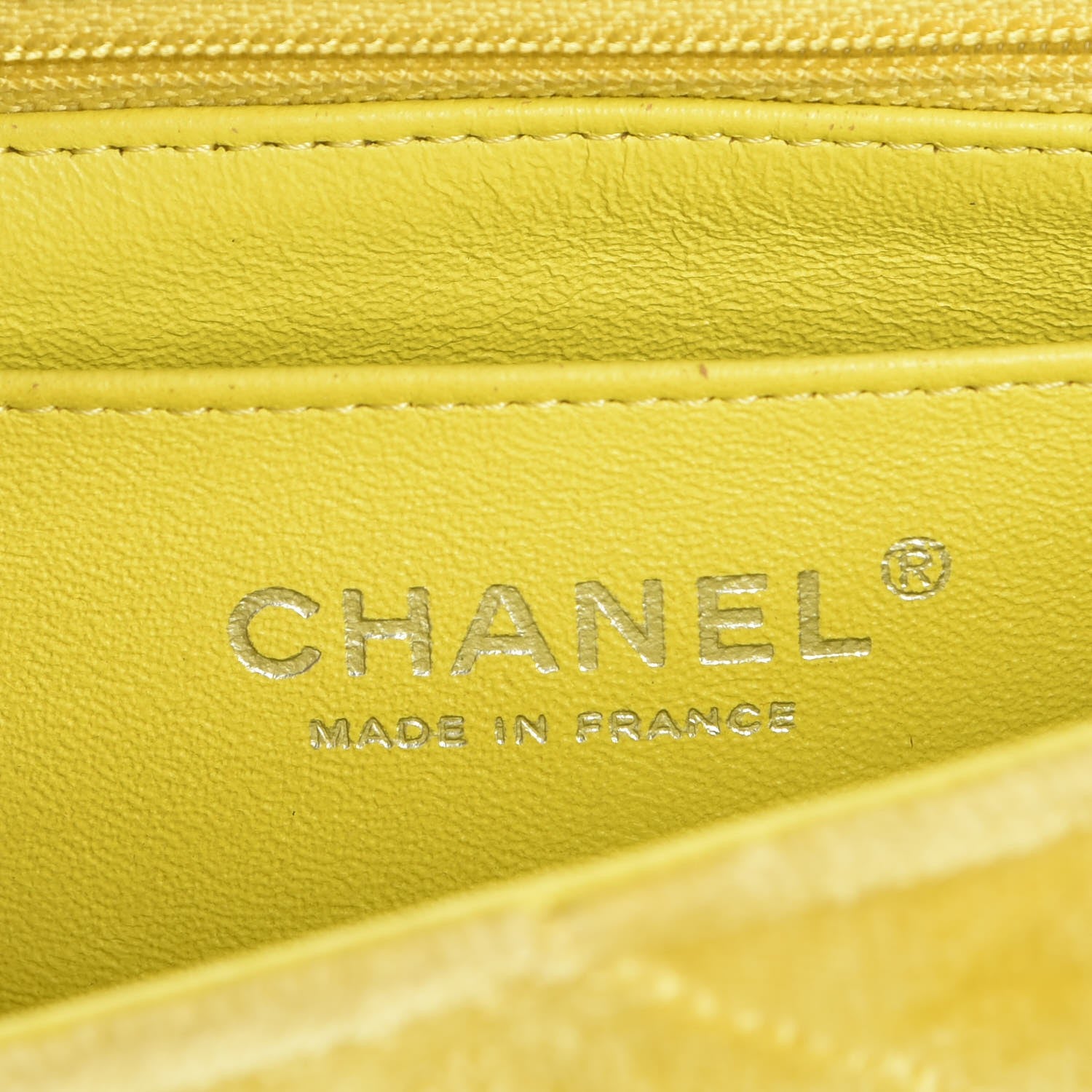 Chanel Velvet Quilted Mini Rectangular Flap Yellow 6 of 7