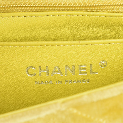 Chanel Velvet Quilted Mini Rectangular Flap Yellow 6 of 7