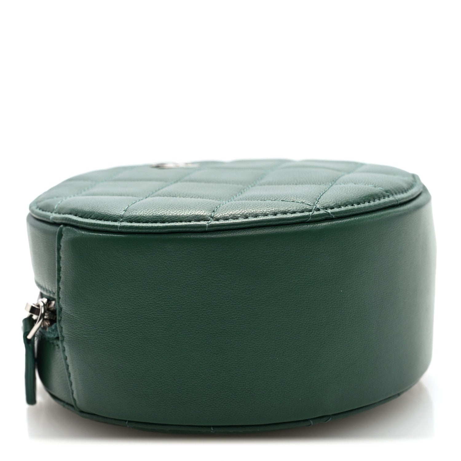 Chanel Lambskin Quilted Round Clutch With Chain Green 4 of 10