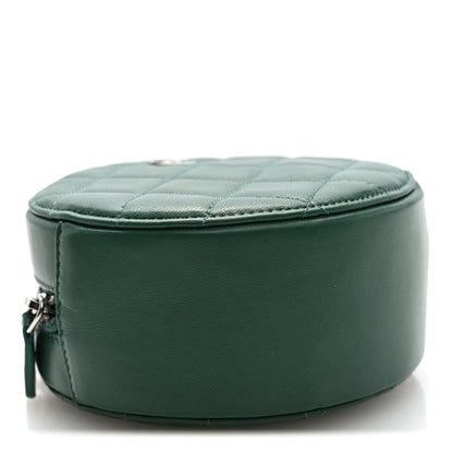 Chanel Lambskin Quilted Round Clutch With Chain Green 4 of 10