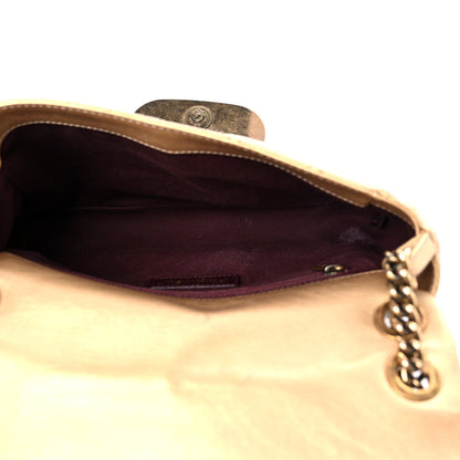 Chanel Metallic Aged Calfskin Quilted CC Square Flap Light Gold 5 of 33