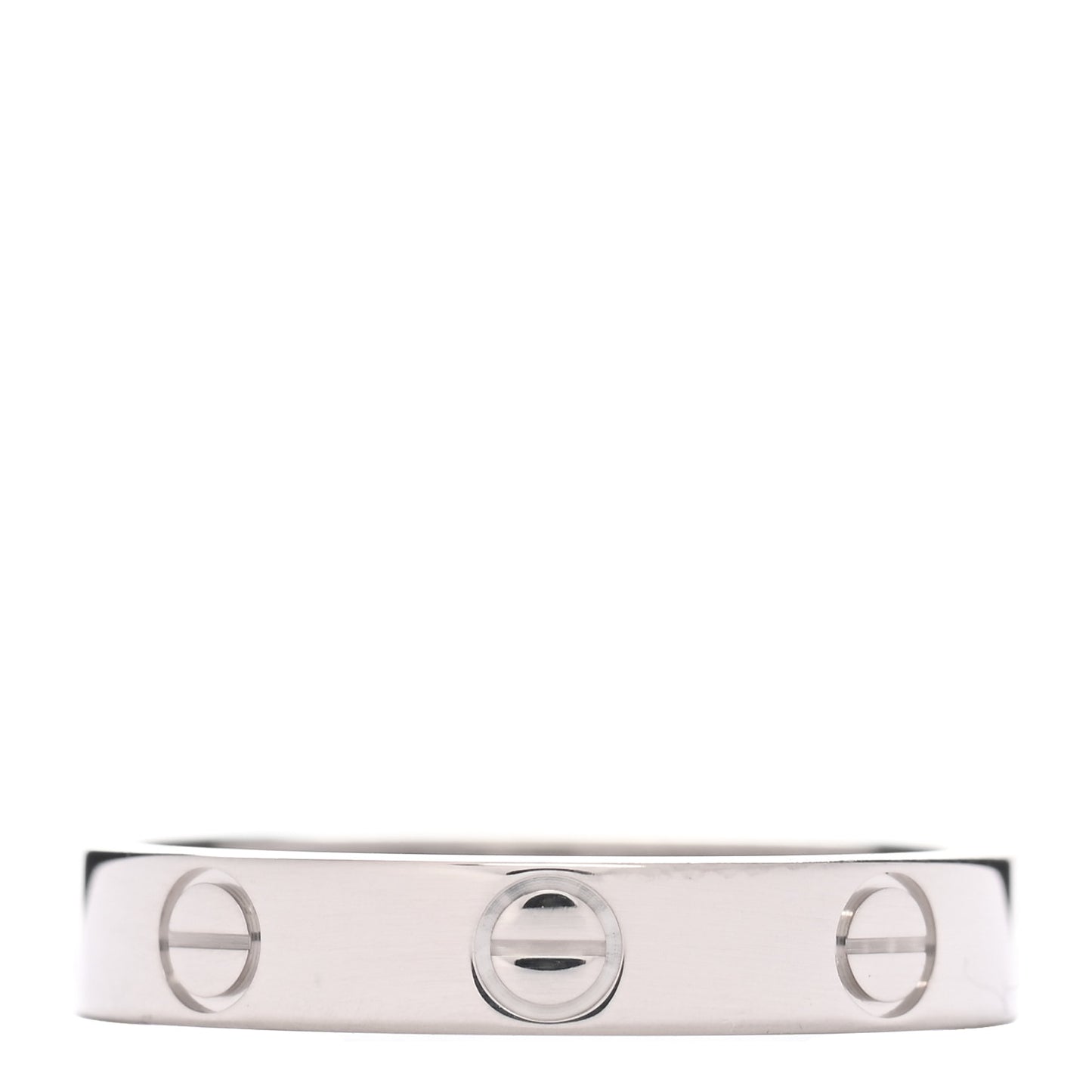 18K White Gold 3.5mm LOVE Wedding Band Ring 53 6.5
