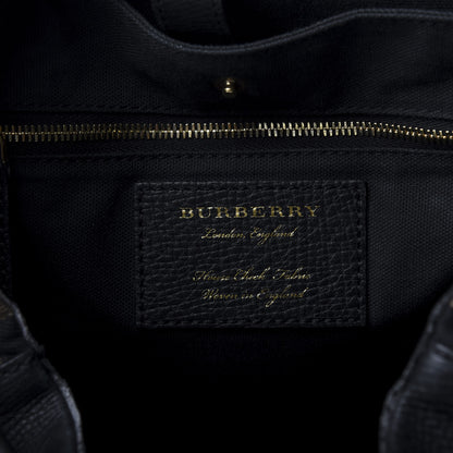 Burberry Derby Calfskin Canvas Mega Check Medium Rucksack Backpack Black 7 of 8
