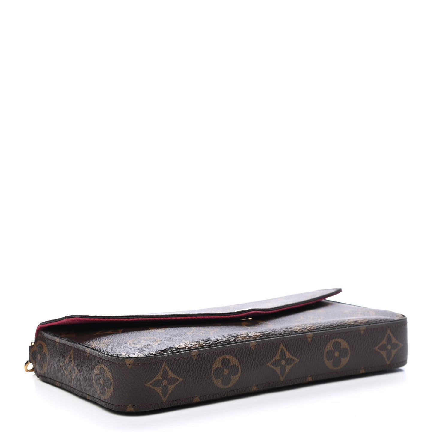 Monogram Pochette Felicie Chain Wallet Fuchsia
