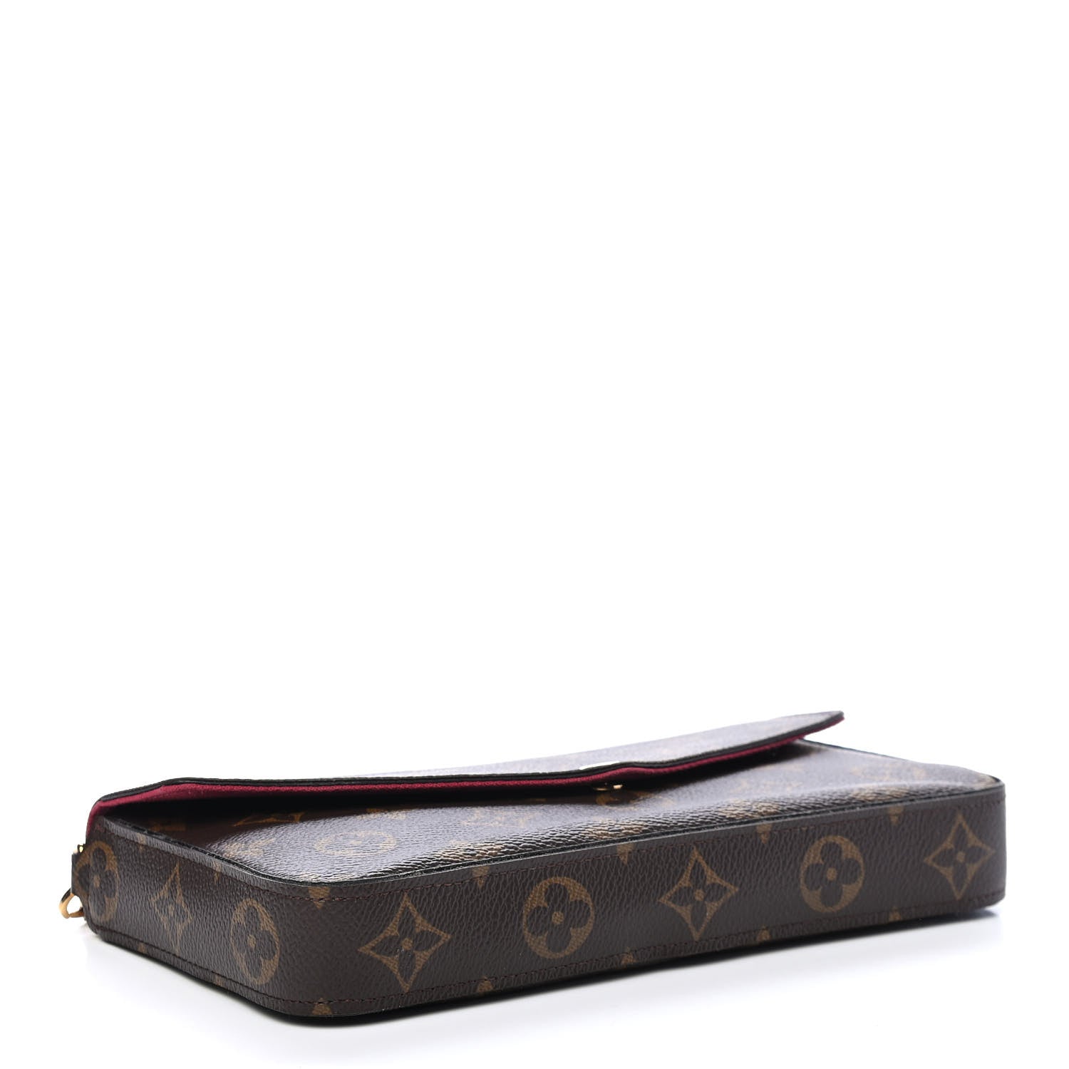 Louis Vuitton Monogram Pochette Felicie Chain Wallet Fuchsia 5 of 10