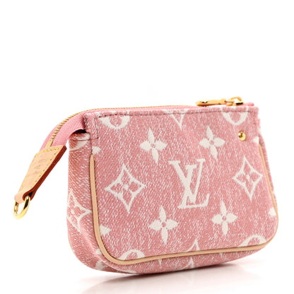 Louis Vuitton Denim Jacquard Monogram Micro Pochette Accessories Rose 3 of 6