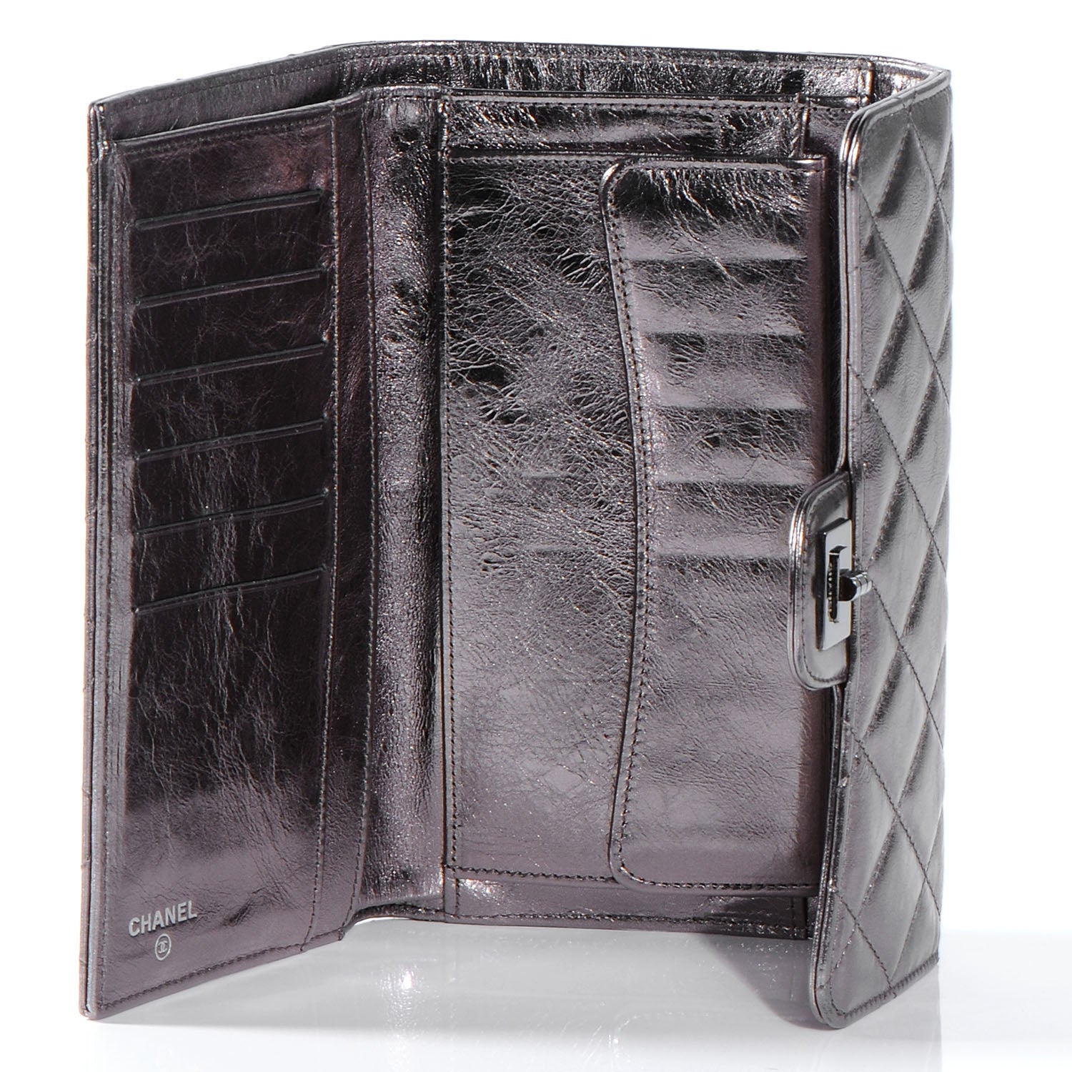 Chanel Lambskin Mademoiselle Reissue Wallet Metallic 5 of 7