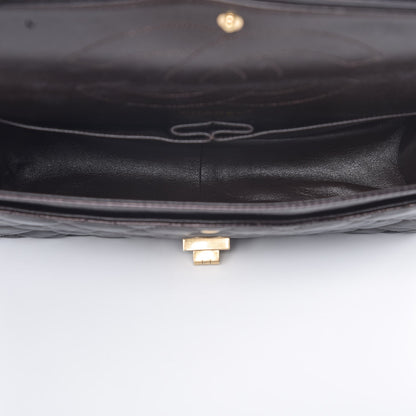 Chanel Glazed Aged Calfskin Quilted 2.55 Reissue 227 Flap Dark Brown 6 of 11