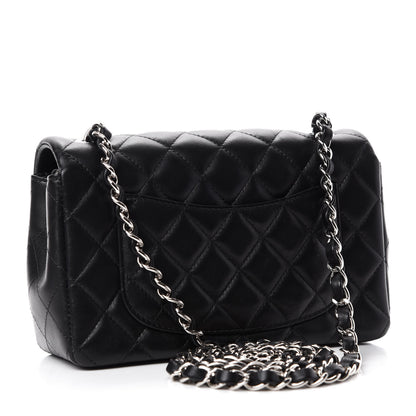 Chanel Lambskin Quilted Mini Rectangular Flap Black 3 of 13