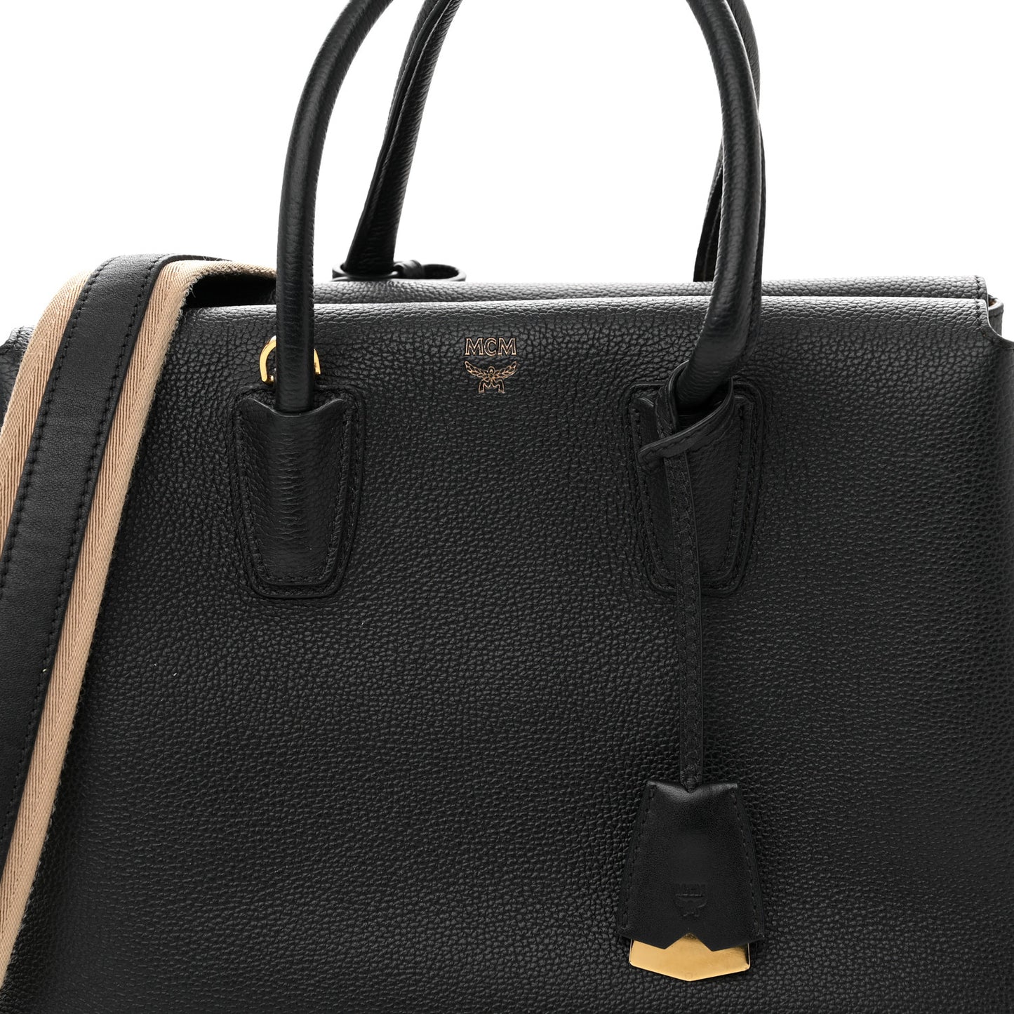Grained Calfskin Medium Milla Tote Black