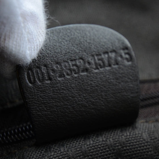 Leather Bamboo Top Handle Tote Brown