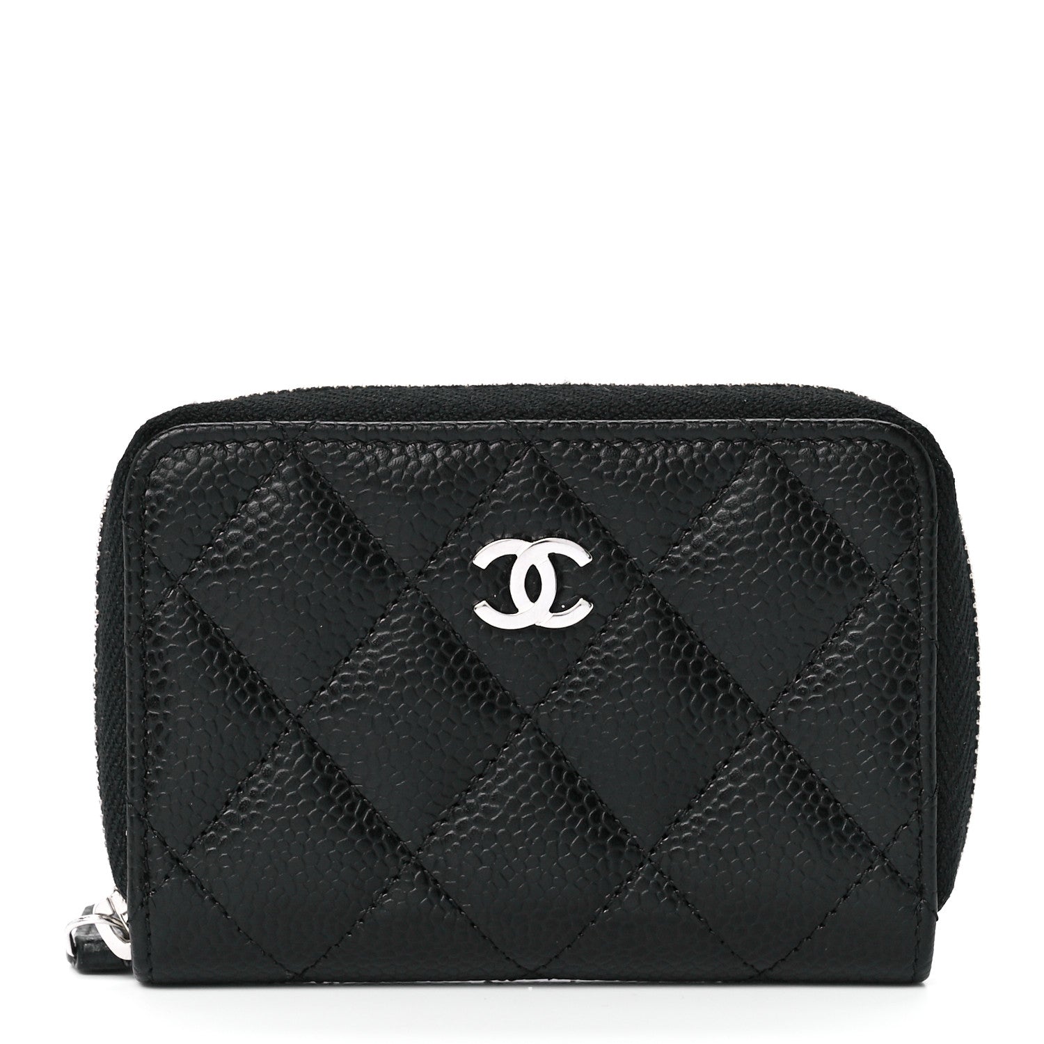 Chanel Caviar Quilted Zip Coin Purse Black 1 of 11