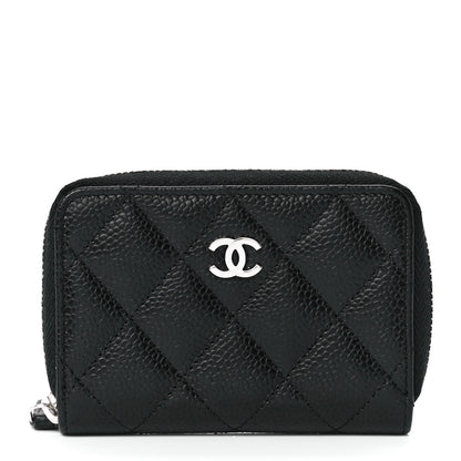 Chanel Caviar Quilted Zip Coin Purse Black 1 of 11