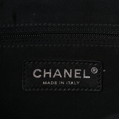 Chanel Aged Calfskin Quilted Crossbody Double Chain Bag Black 6 of 13