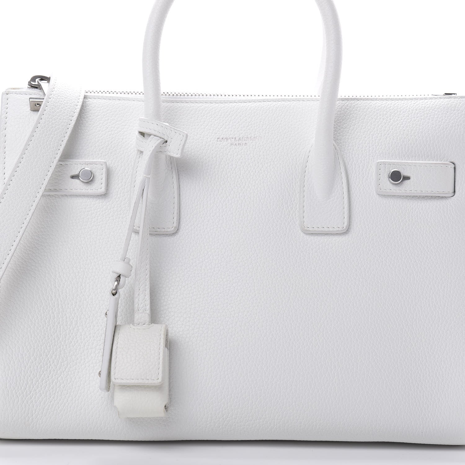 Saint Laurent Grained Calfskin Baby Supple Sac De Jour White 8 of 13