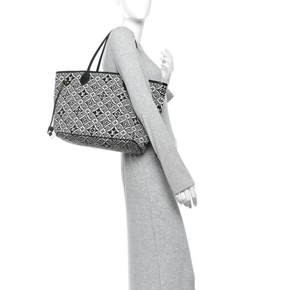 Louis Vuitton Jacquard Since 1854 Neverfull MM Grey 2 of 10