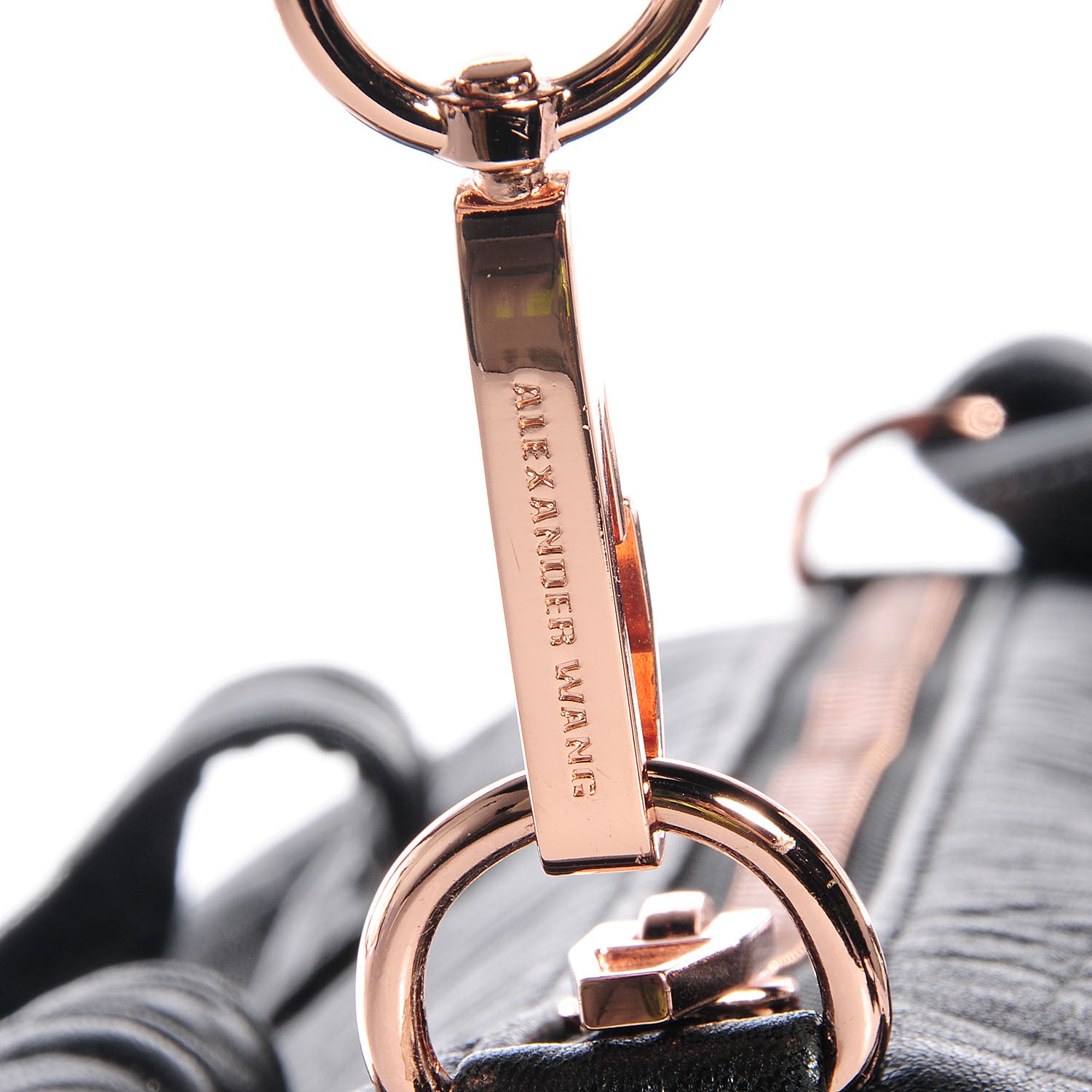 Alexander Wang Pebbled Lambskin Rocco Black with Rose Gold Hardware 7 of 7