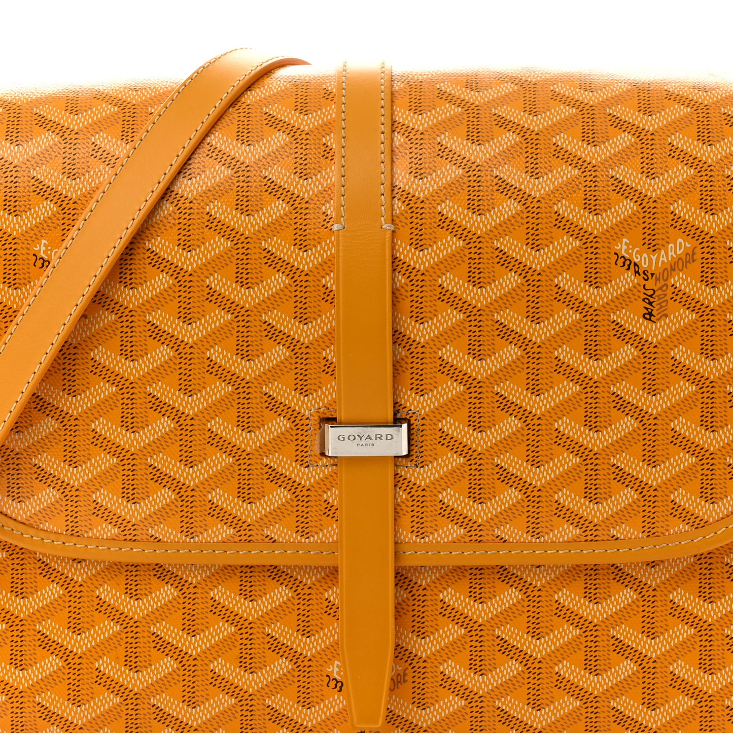 Goyardine Belvedere II MM Messenger Bag Yellow