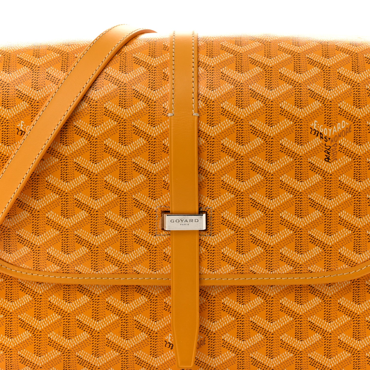 Goyard Goyardine Belvedere II MM Messenger Bag Yellow 7 of 10