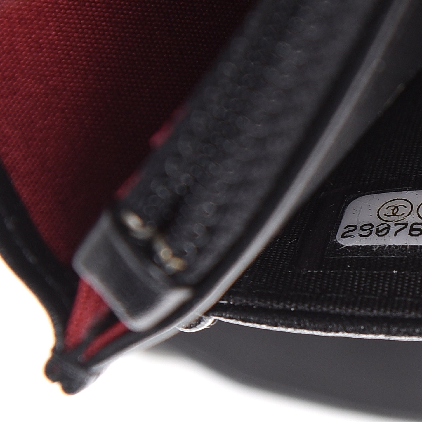 Goatskin Quilted 19 Wallet On Chain WOC Black