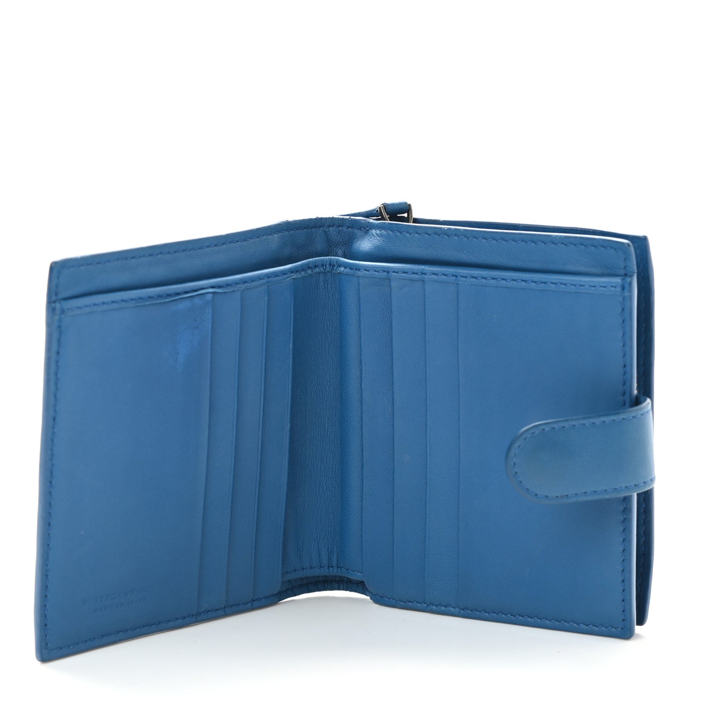 Nappa Intrecciato French Flap Wallet Electrique