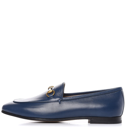 Gucci Malaga Kid Womens Jordaan Loafers 38 Blue Agata 1 of 10