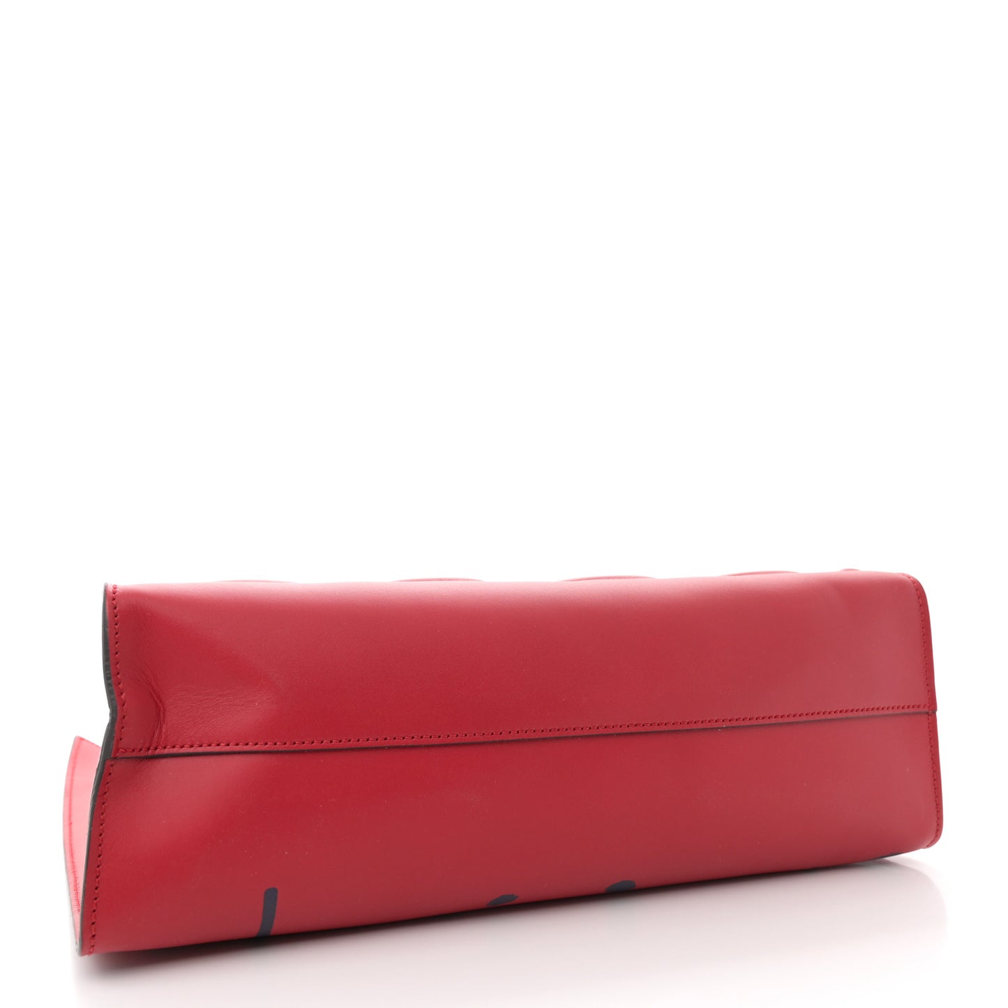 Calfskin GucciGhost Real Medium XL Tote Hibiscus Red