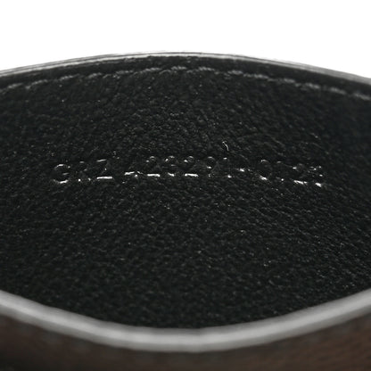Saint Laurent Grain De Poudre Matelasse Chevron Monogram Credit Card Case Black 6 of 9