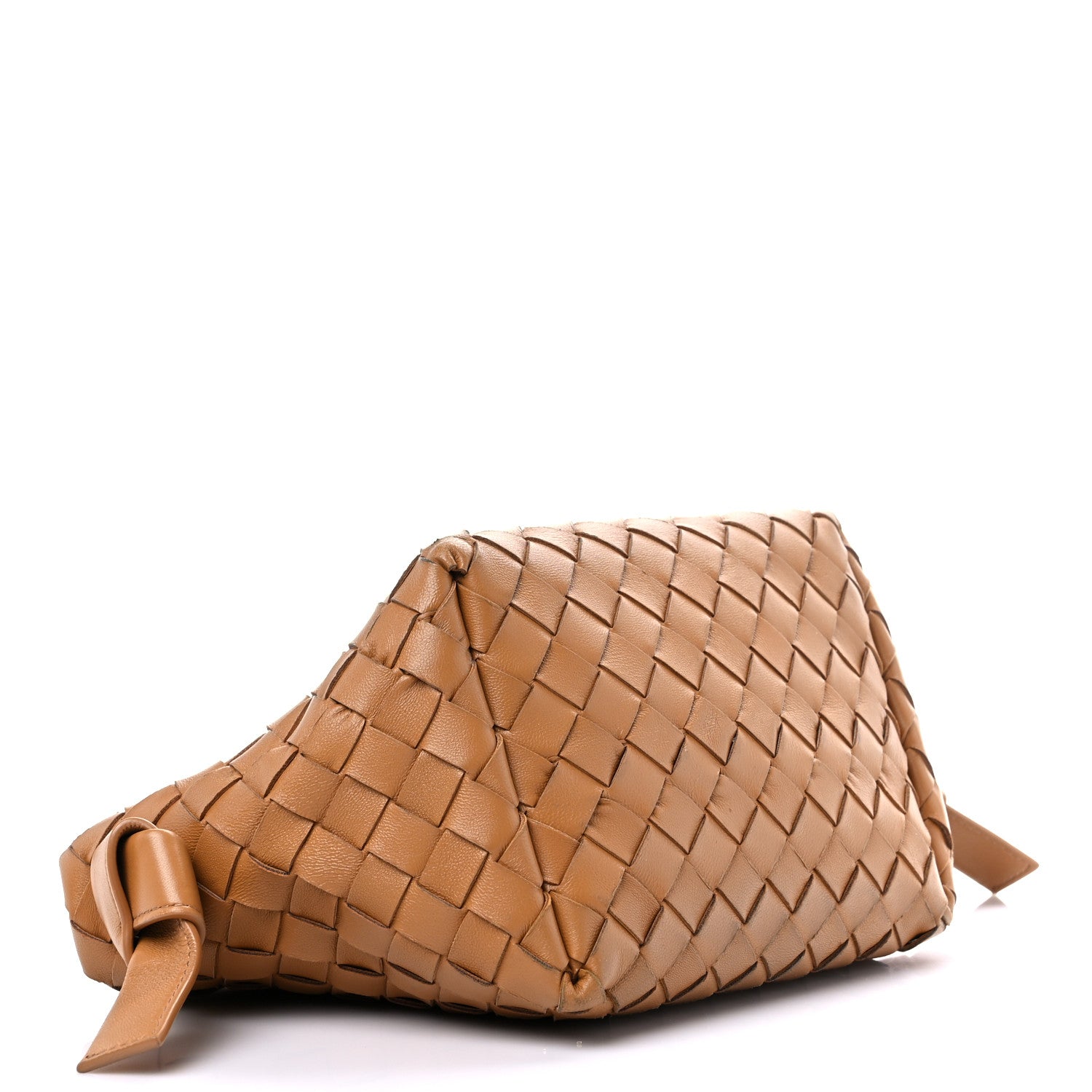 Bottega Veneta Nappa Intrecciato Tie Shoulder Bag Caramel 3 of 14