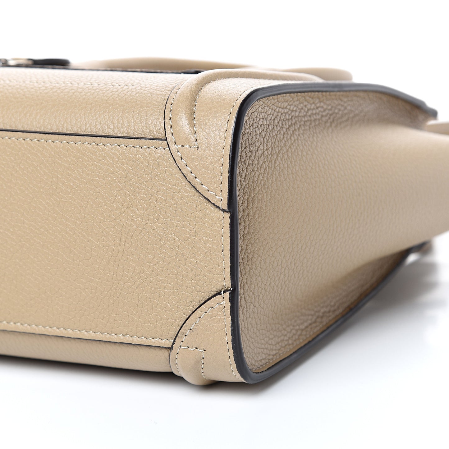 Drummed Calfskin Nano Luggage Dune