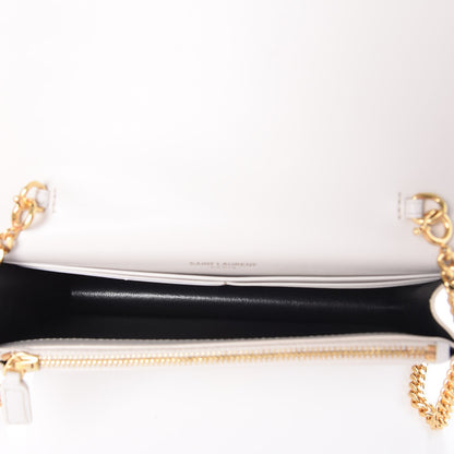 Saint Laurent Smooth Calfskin Classic Monogram Kate Tassel Chain Wallet Porcellana 5 of 7
