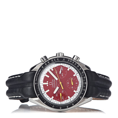 Omega Stainless Steel Calfskin 39mm Speedmaster Schumacher Chronograph Automatic Watch Red 3510.61.00 3 of 10