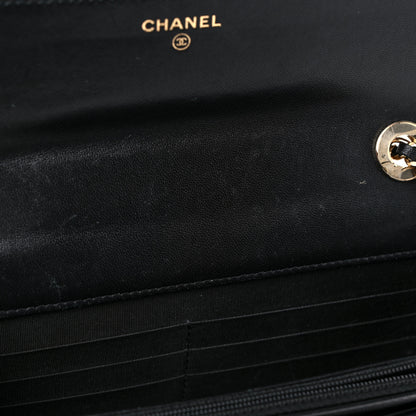 Chanel Lambskin Quilted Trendy CC Wallet On Chain WOC Black 13 of 16