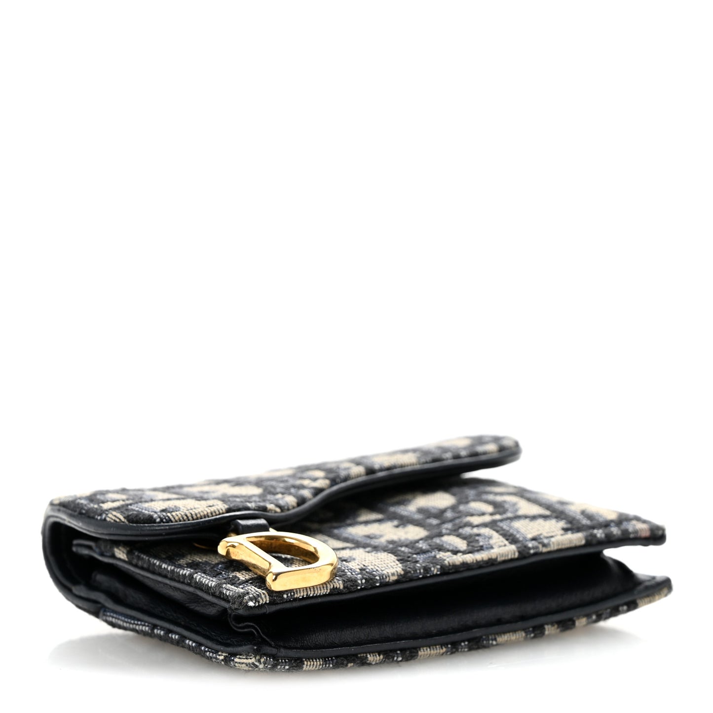 Oblique Saddle Card Holder Blue