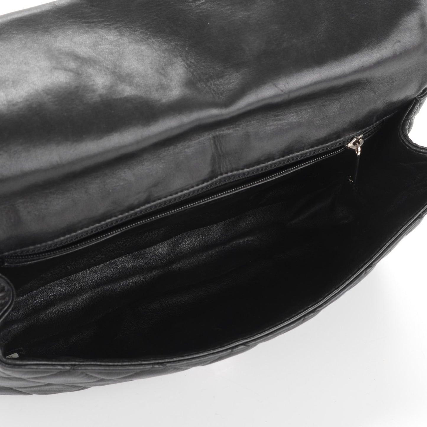 Lambskin Quilted Medium Roll Reissue Clutch Black