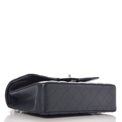 Chanel Caviar Quilted Medium Double Flap Navy 5 of 9
