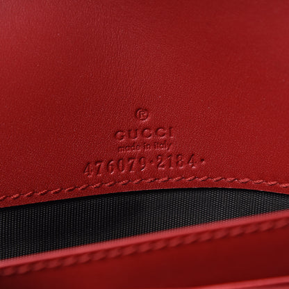 Gucci Calfskin Queen Margaret Chain Wallet Blue Agata Hibiscus Red Mystic White 6 of 10