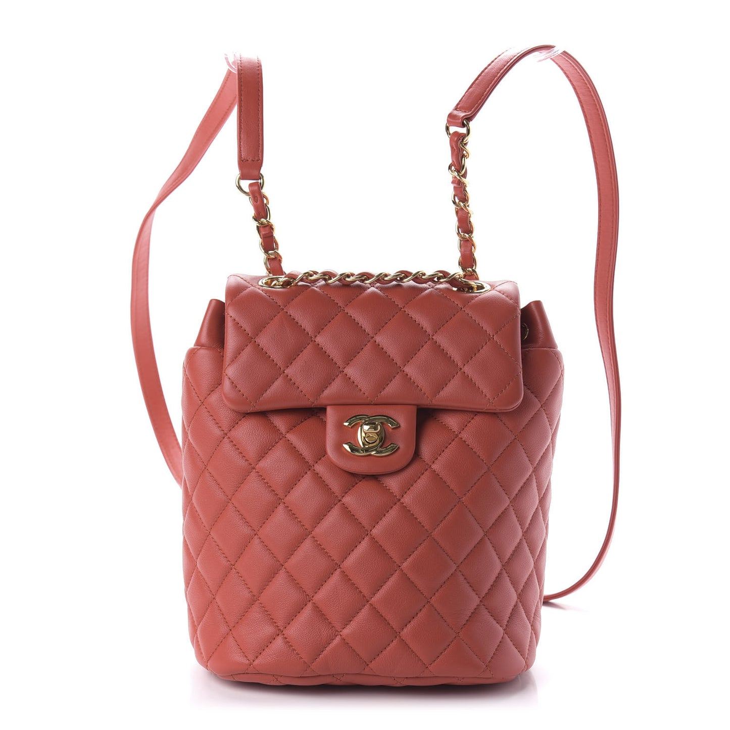 Calfskin Quilted Mini Urban Spirit Backpack Red