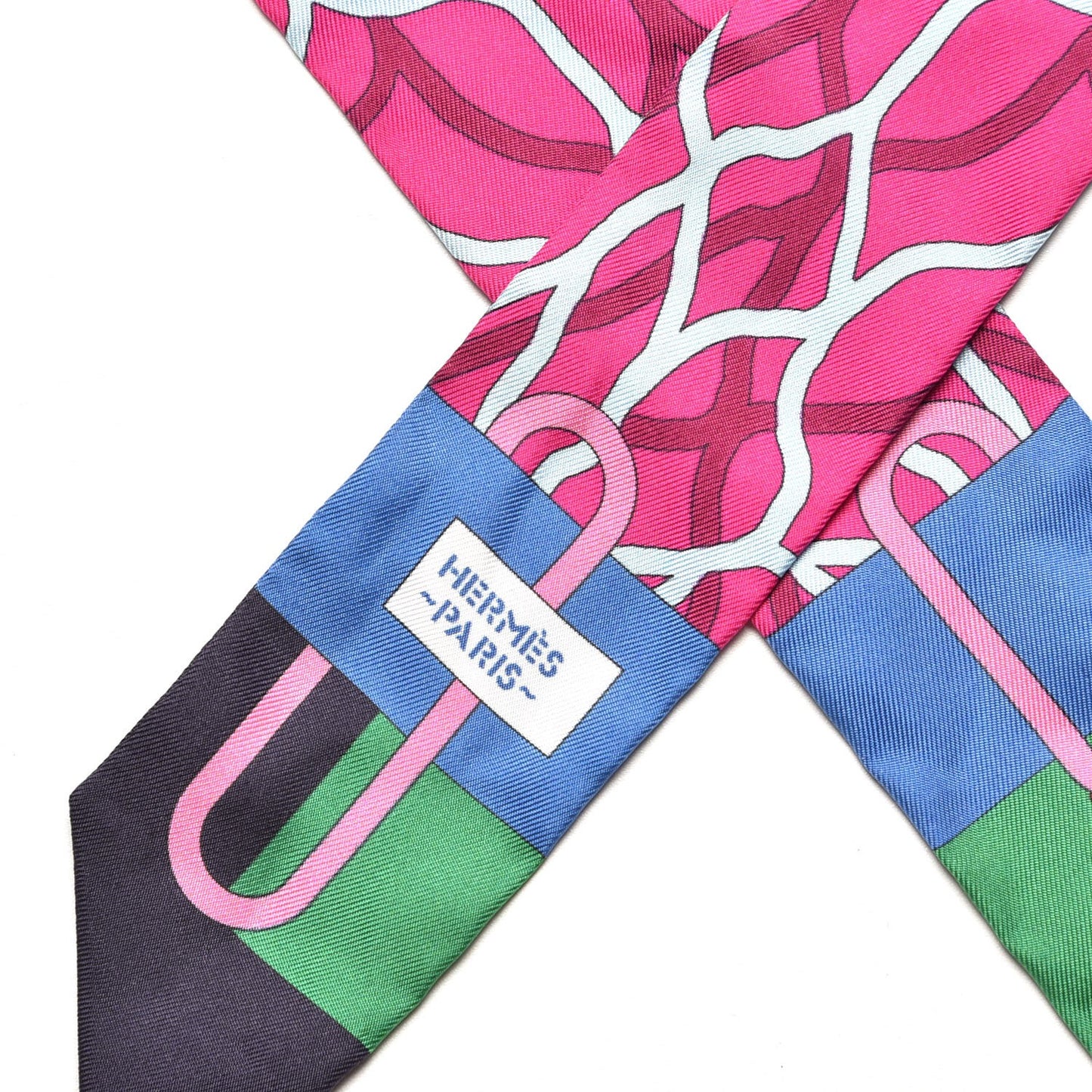 Silk Ballet Aquatique Twilly Marine Fuchsia Vert