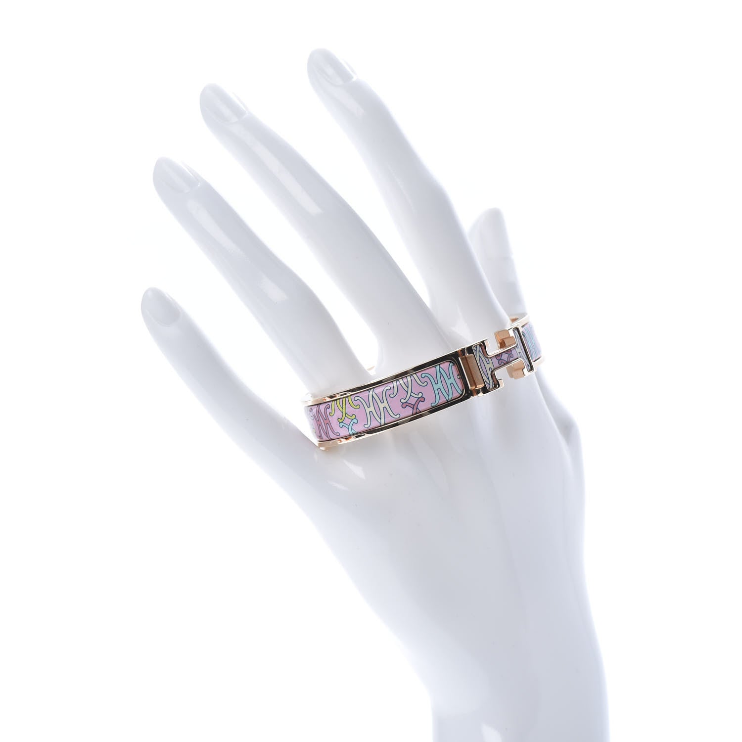 Hermes Enamel Narrow Print H Lift Clic Clac H Bracelet Color Patch 2 of 6
