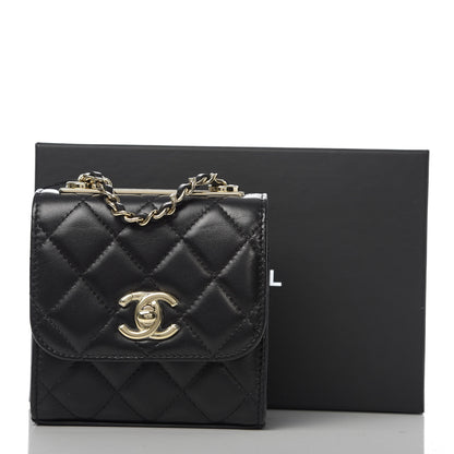 Chanel Lambskin Quilted Mini Trendy CC Chain Wallet Black 11 of 11