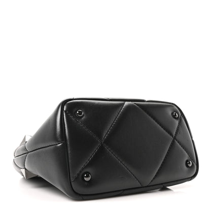 Valentino Garavani Nappa Monochrome Small Roman Stud The Handle Bag Black 4 of 9