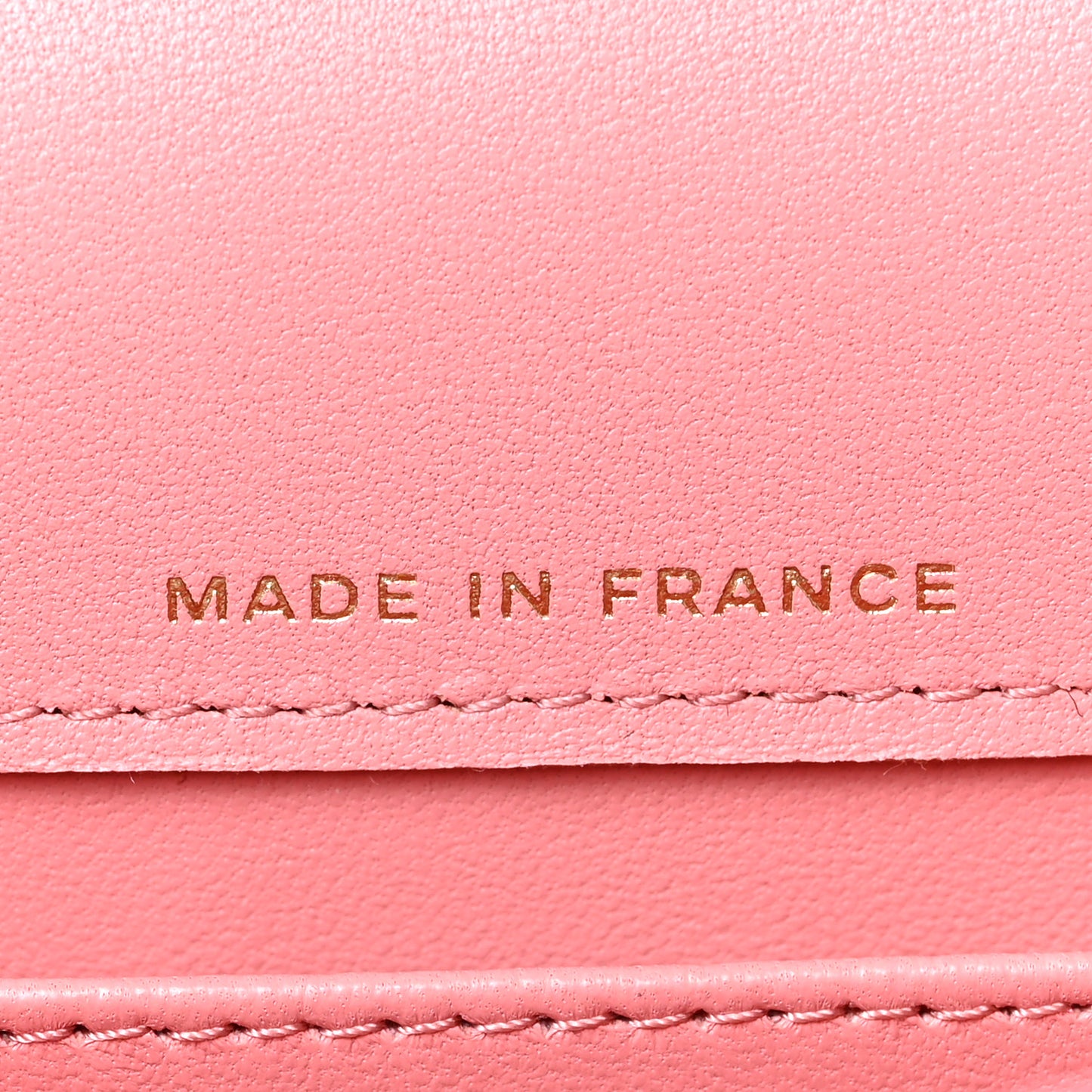 Lambskin Quilted Flap Phone Holder With Chain Pink