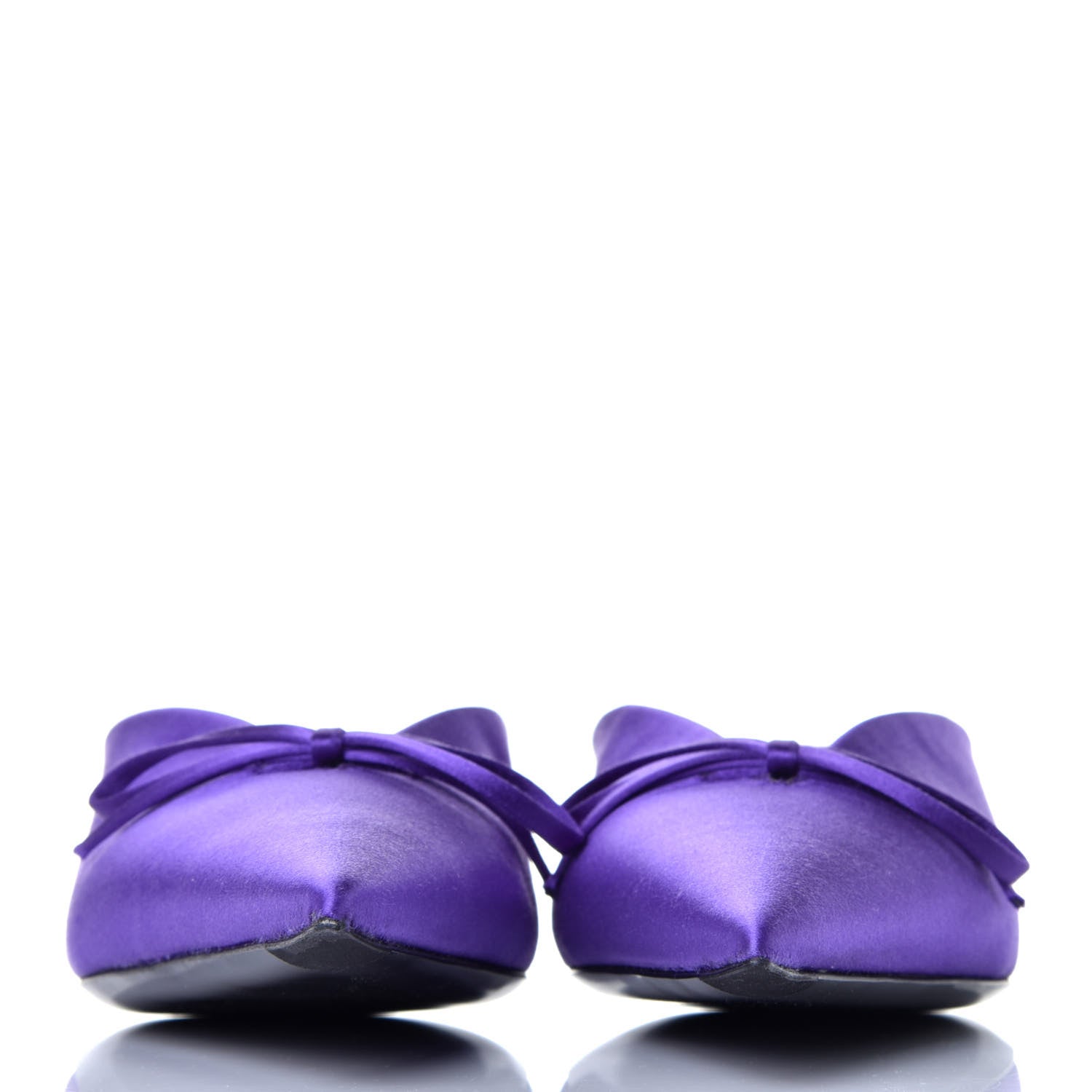 Balenciaga Satin Pointed Toe Knife 40mm Mules 38 Violet Vif 2 of 8