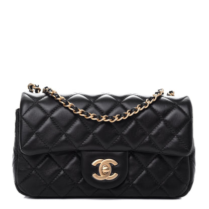 Chanel Lambskin Quilted Mini Rectangular Pearl Crush Flap Black 1 of 11