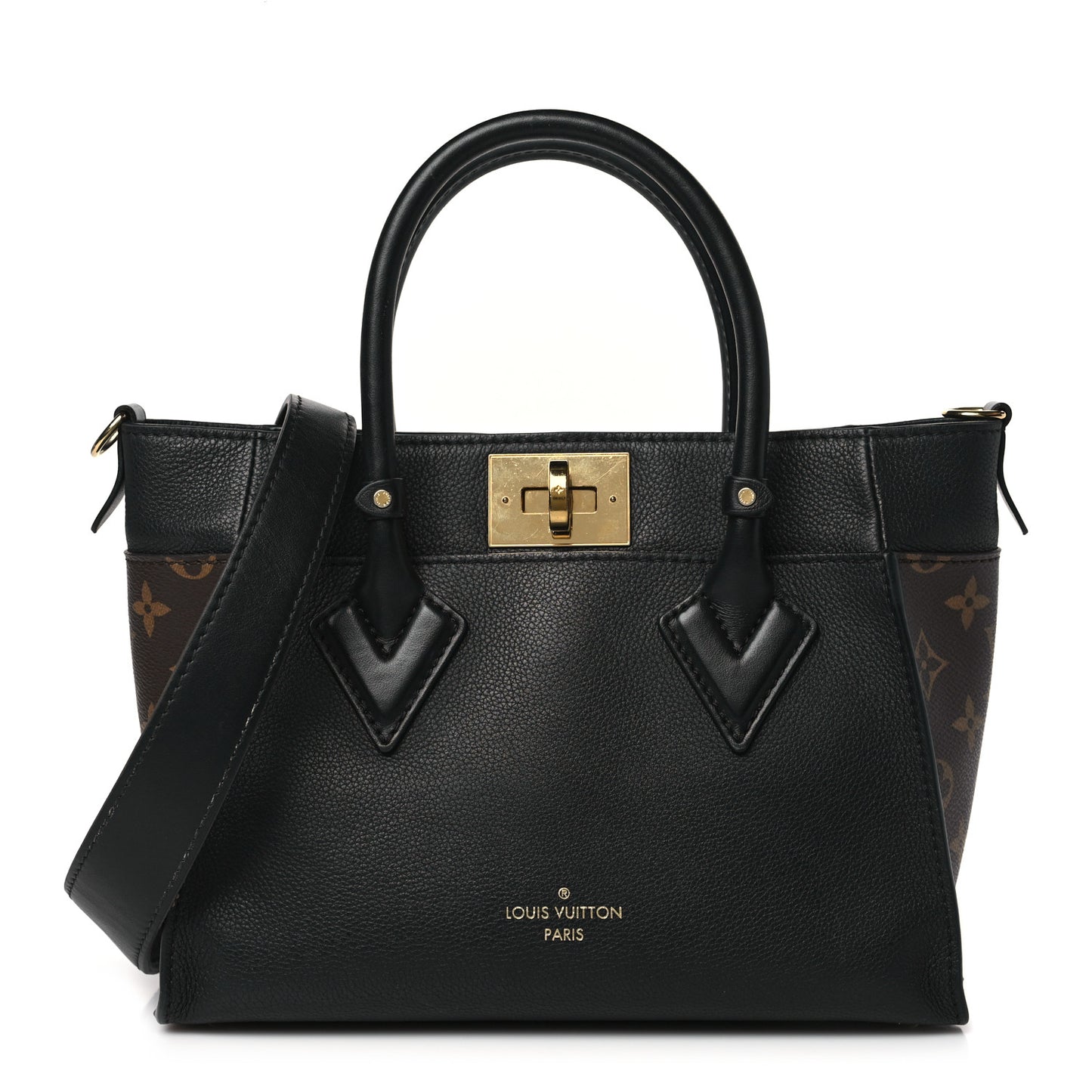 Calfskin Monogram On My Side PM Black
