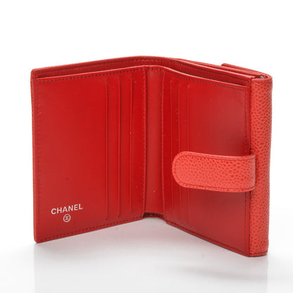 Chanel Caviar Timeless CC Compact French Wallet Red 5 of 8