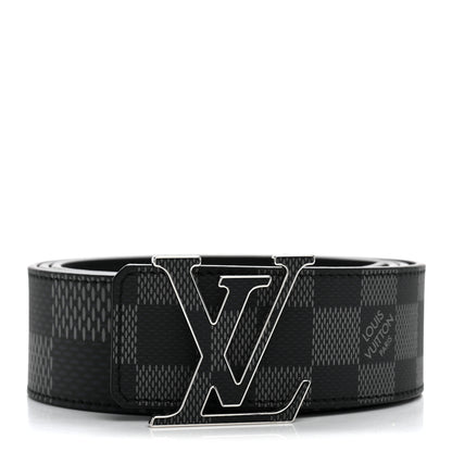 Louis Vuitton Damier Graphite Damier Infini 40mm LV Initiales Reversible Belt Onyx Black 100 40 Onyx Black 1 of 6